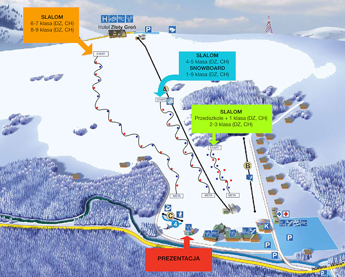 trasy slalomu Zjazdu Gwiaździstego
